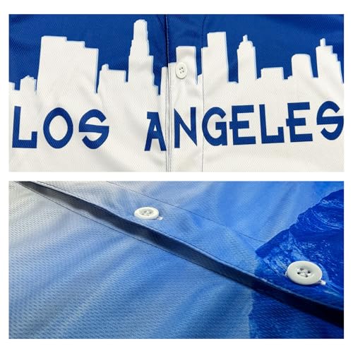 Camisa casual de beisebol City Night Skyline Silhueta Jersey abotoada roupas urbanas roupas de fãs t
