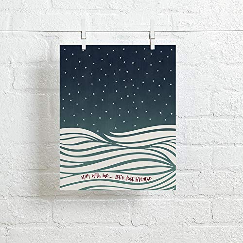 Just Breathe By Pearl Jam Inspired Song Lyric Wall Art Print, Modern Home Decor Music Poster Abstract Romantic Wedding Anniversary Gift #TOP6