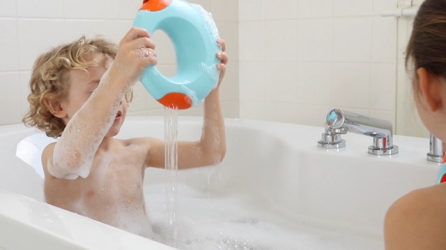 Quut Cana Arrosoir Enfant 1L - Jouet De Bain Et Jardin - Vert Lagon - 2 Fonctions : Arroser Et Verser