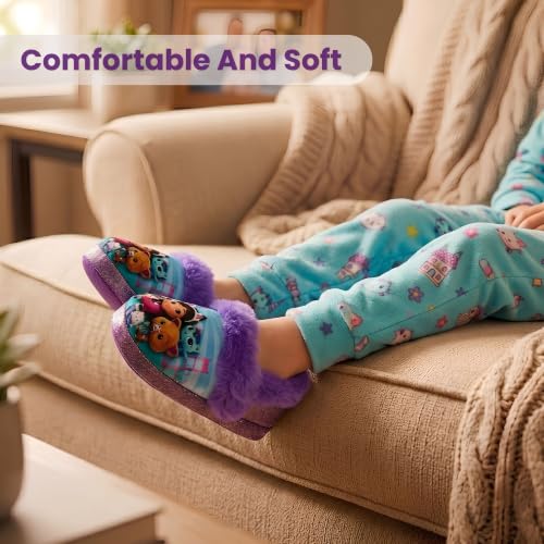 Josmo Gabby’s Dollhouse Plush Lined Slipper Shoes for Girls Cozy Indoor House Shoe- Purple Size 9-10 Toddler by Josmo - Used condition - Image 5
