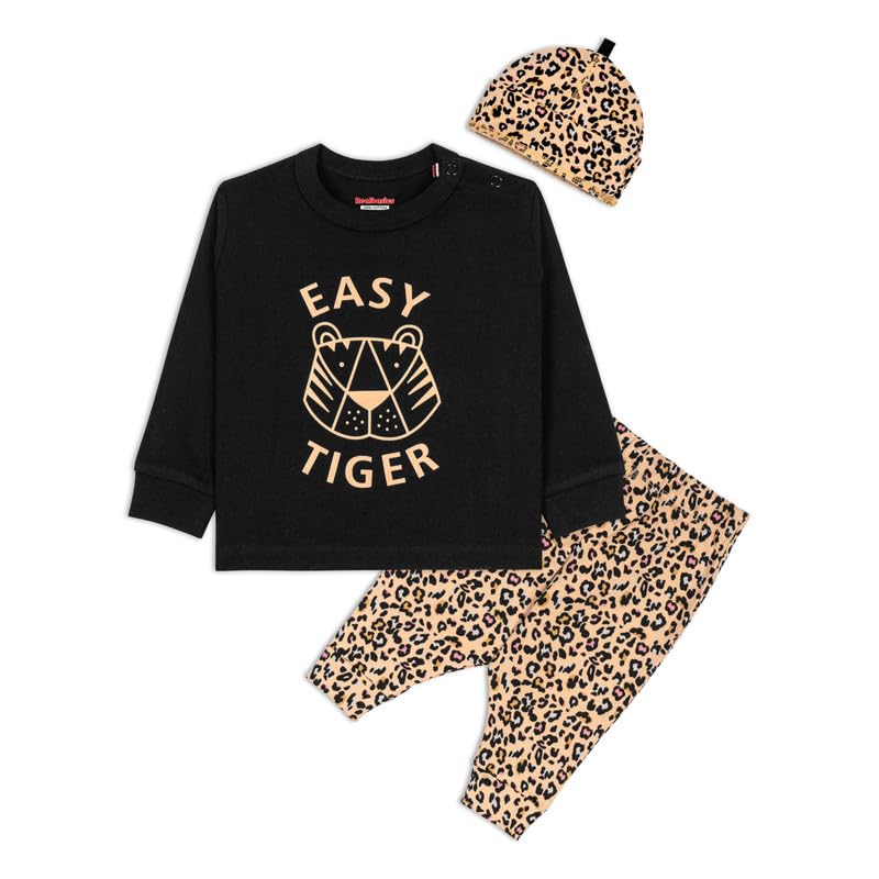 Image of Real Basics Cotton Clothing Sets for Boys & girls - Unisex Clothing sets Full Sleeve T-shirt Pant & Cap