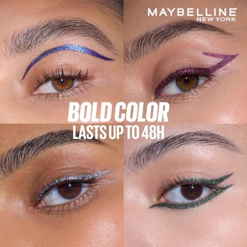 Image of Maybelline New York Tattoo Play Metallic Blue Liquid Eyeliner, Metallic | Longwear Waterproof Eyeliner, 2.1ml