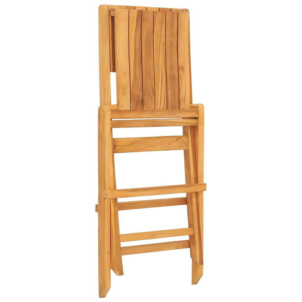 Set 8 Sedie da Giardino Pieghevoli in Legno Massello di Teak | Sedute salvaspazio pieghevoli in vero teak per arredare il giardino, balcone o patio durante i pranzi all'aperto.