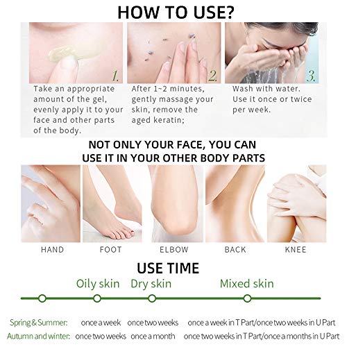 Miescher Matcha Facial Scrub Exfoliator Gel, Natural Exfoliating Cleanser, Moisturizing Body Face Scrub Deep Clean For Dry Skin, Blackheads, Acne Face Peeling Gel - Great Gifts For Women & Men #TOP5