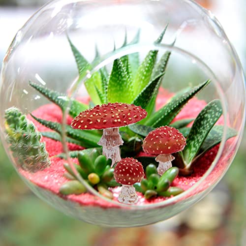 Dnoifne 3 Pack Garden Mushroom Decor, Luminous Mushroom Sculpture, Resin Mushroom Statue - Image 2