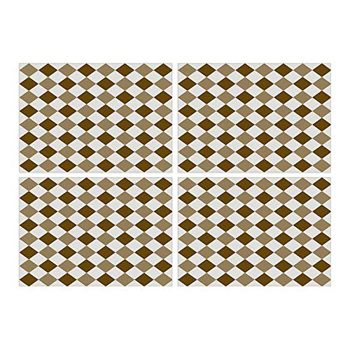 Jogo Americano Xadrez Mr 6 Peças 30x40 Base Emborrachada, Style Brazil, Marrom