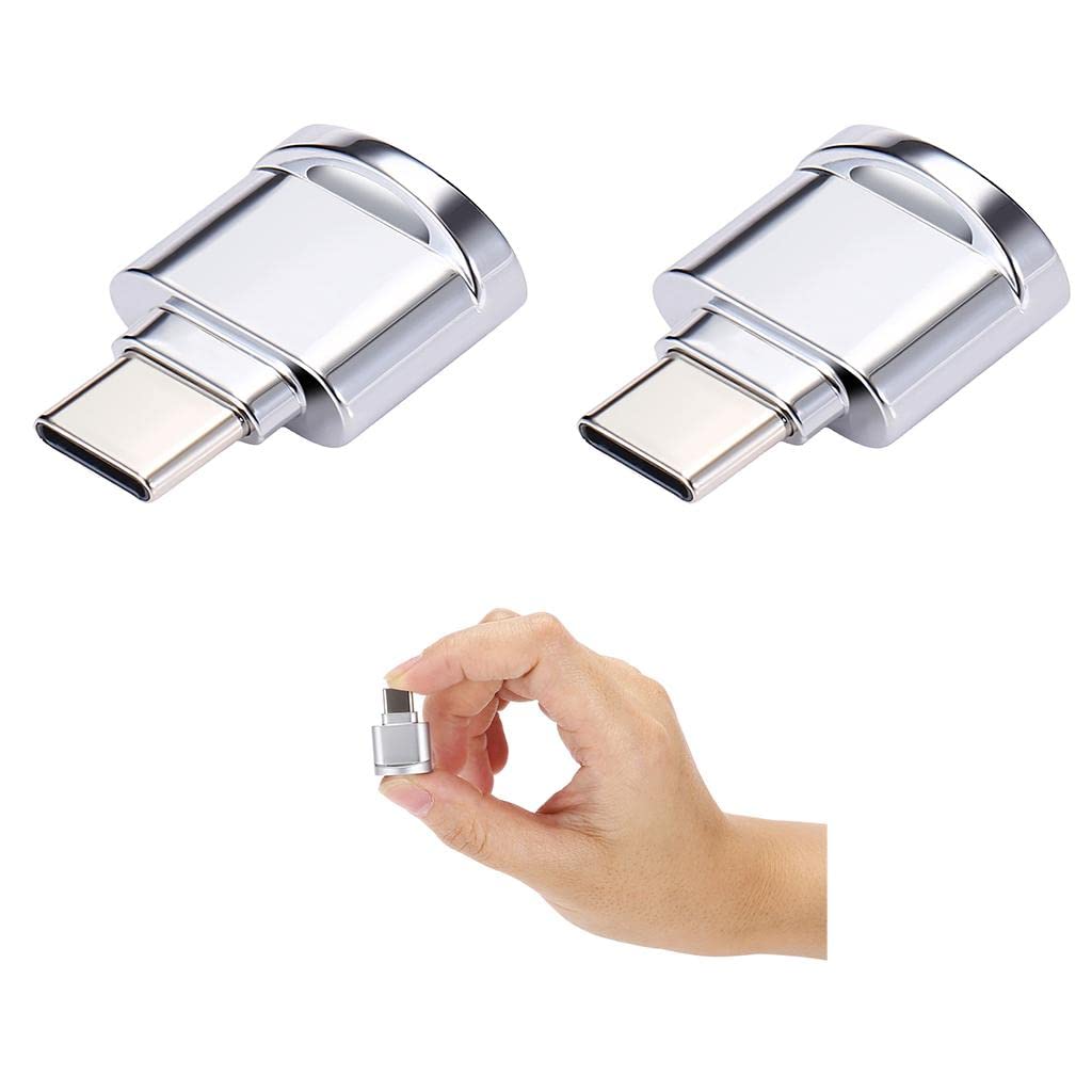 merishopp 2pcs usb 3.1 type-c to tf card reader otg adapter for micro sd card-silver|computers/tablets & networking | laptop & desktop accessories | memory card readers & adapters