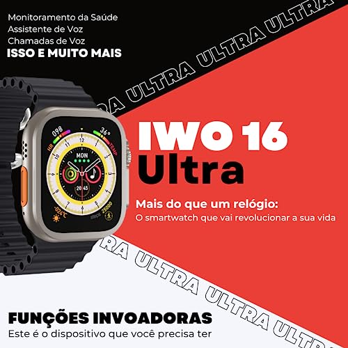 SmartWatch IWO 16 Ultra 8 2025 Tela de 49mm Oficial da IWO na Cor (Prata)