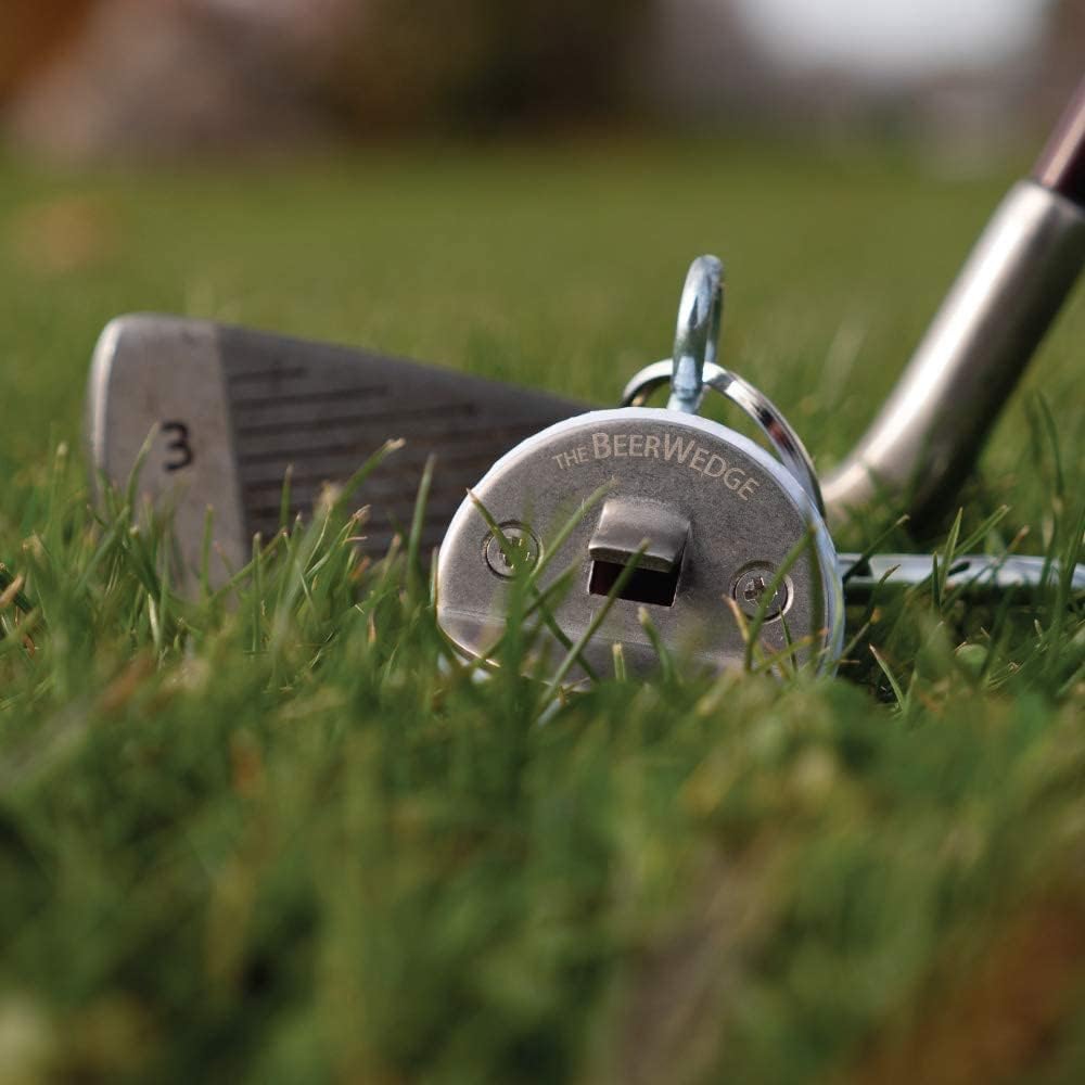 Golfer Gift, Bottle Opener from Real Golf Ball, The BeerWedge, "FETCH", Keychain for Bag, Golf Novelty