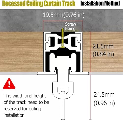 Tringle à rideau de douche télescopique réglable et rail flexible de plafond