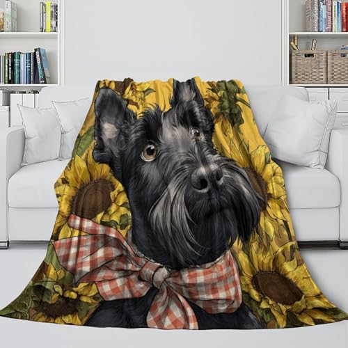 Couverture microfibre imprimée 3D Terrier doux et chaud - 6