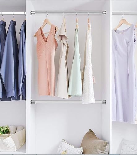 Miniatura 2 de Barra de armario de acero inoxidable 304, barra de armario resistente, 1.260 in (1-14") de diámetro. con 2 enchufes de brida (36 pulgadas, 2