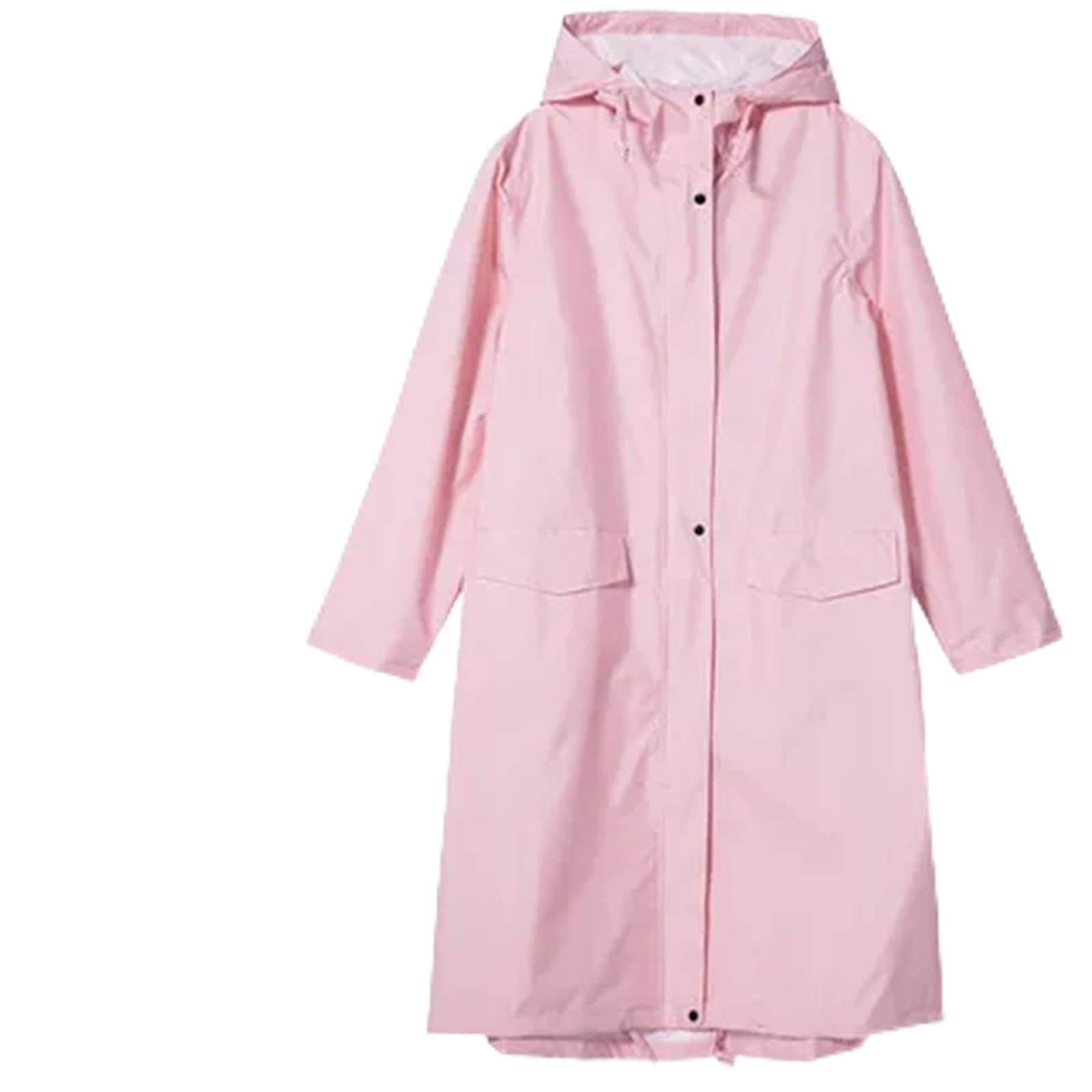 Poncho Impermeabile Giacca impermeabile lunga da donna, da uomo, impermeabile, antivento, con cappuccio, leggera, poncho, mantello da donna