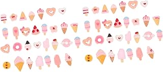 60 Pçs Acessórios DIY Mini Capa De Telefone De Comida Com Pingentes Para Unhas Pingentes De Sorvete Criativos Pingentes De Capa De Telefone Pingentes Acessórios De Artesanato DIY