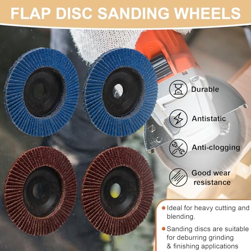 Coldairsoap 10 Pcs Angle Grinder Wood Carving Disc Set For 4 Inch Or 4 1/2 Inch Angle Grinder With 5/8 Inch Arbor thumb #3