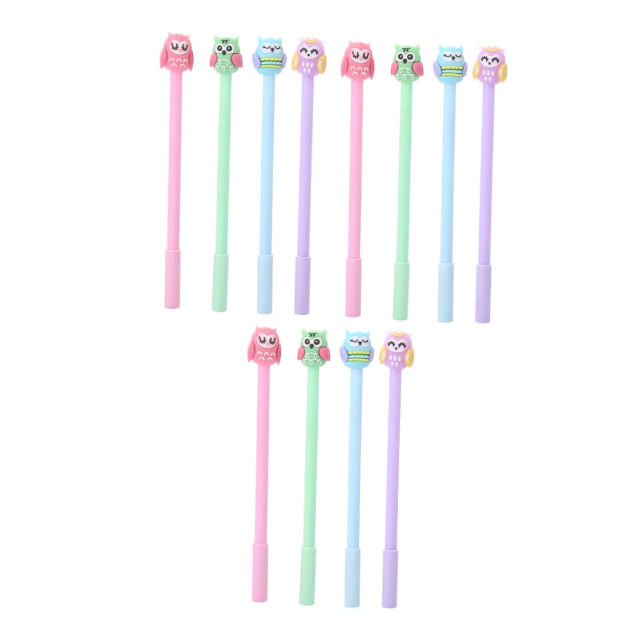 SHINEOFI 36piezas Bolígrafos De Gel Forma De Búho De Papelería Escolar Oficina Bolígrafos Creativos y Coloridos Para Estudiantes
