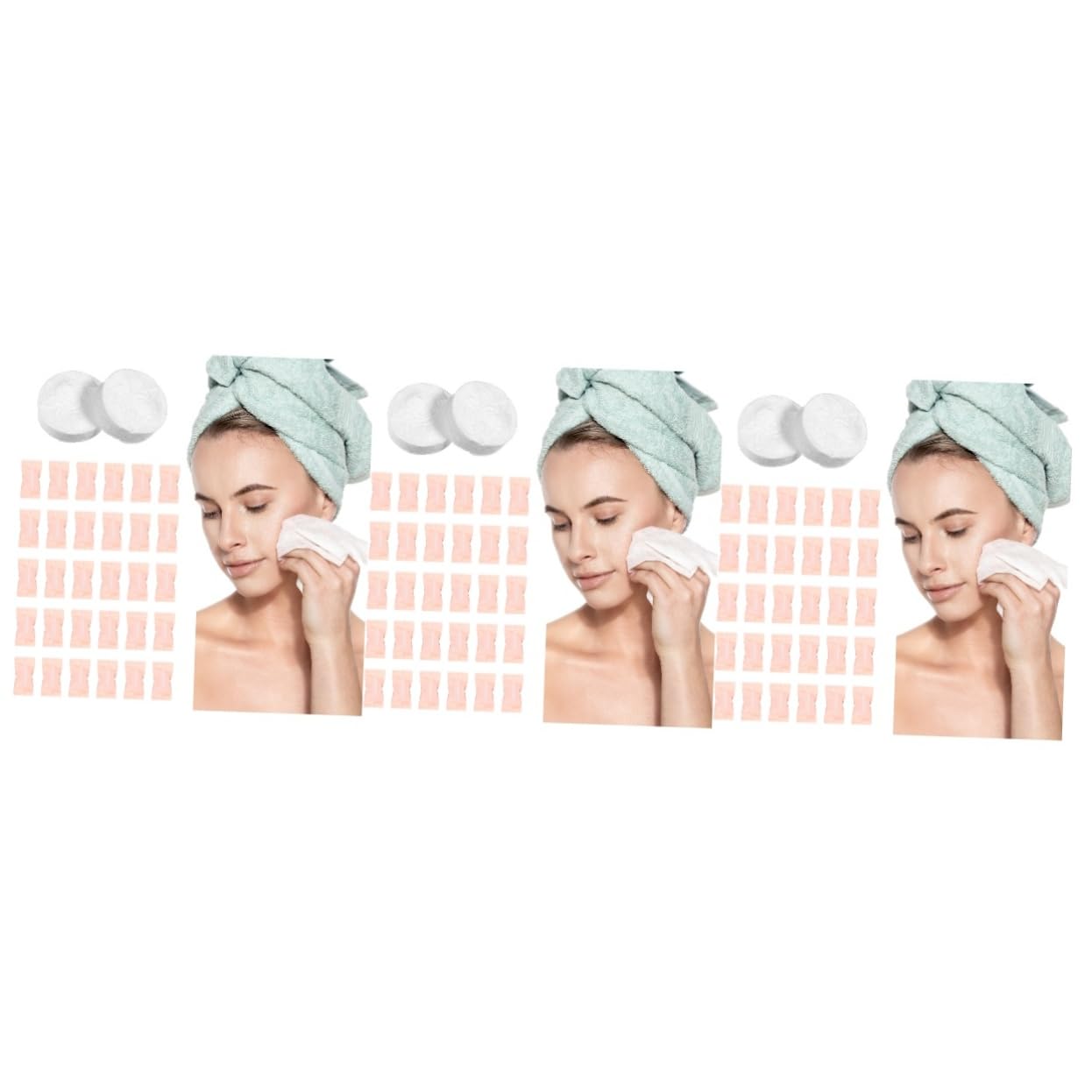 FRCOLOR 3 Set Di Asciugamani Per Il Viso Da Viaggio Salviette Detergenti Per Il Viso Portatili Mini Compresse Di Asciugamani 100 Pezzi * 3