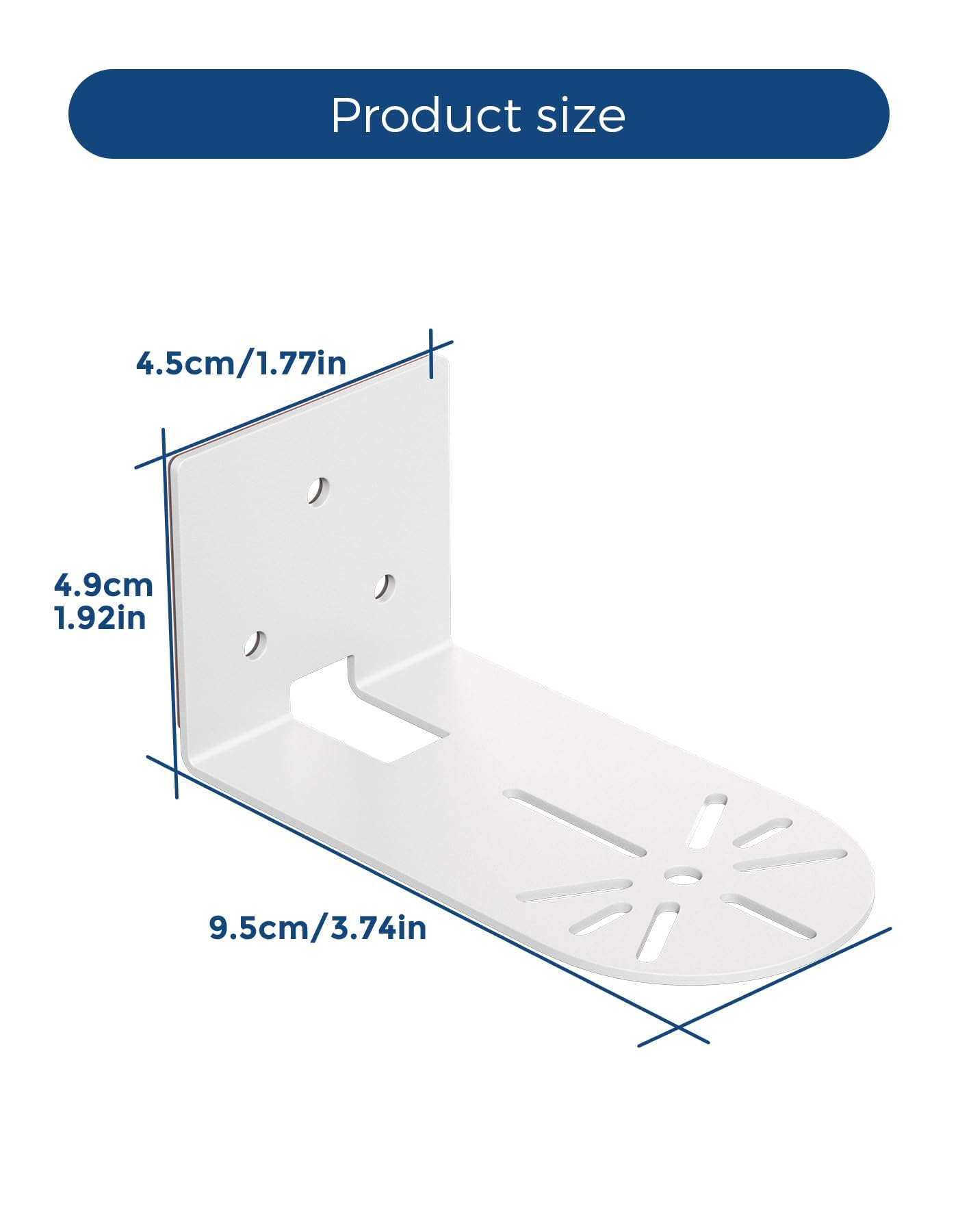 2 Pack No-Drill Wall Mount for Ring Indoor Cam (2nd & 1st Gen), Metal Adhesive Camera Holder with Strong VHB Tape, Stable Anti-Drop Security Bracket – Easy, Damage-Free Installation - 2