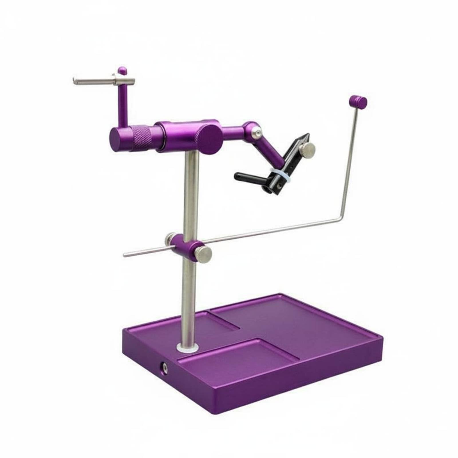 Qianly Pinza de Anzuelo de Pesca Mesa para Sujeción de Ganchos 360 Grados Aleación de Aluminio con Diseño Ajustable para Pesca Recreativa Manualidades Montaje de Moscas y Taller