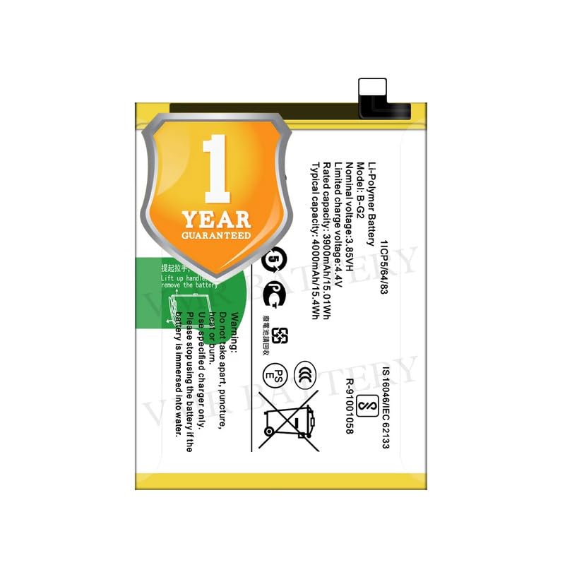 Image of Original B-G2 Battery Compatible for Vivo V15 (Vivo 1819) - (4000mAh) - 1 Year Warranty K7
