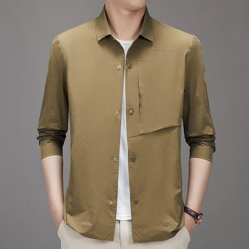 Veste décontractée homme printemps coupe vent légère avec poches
