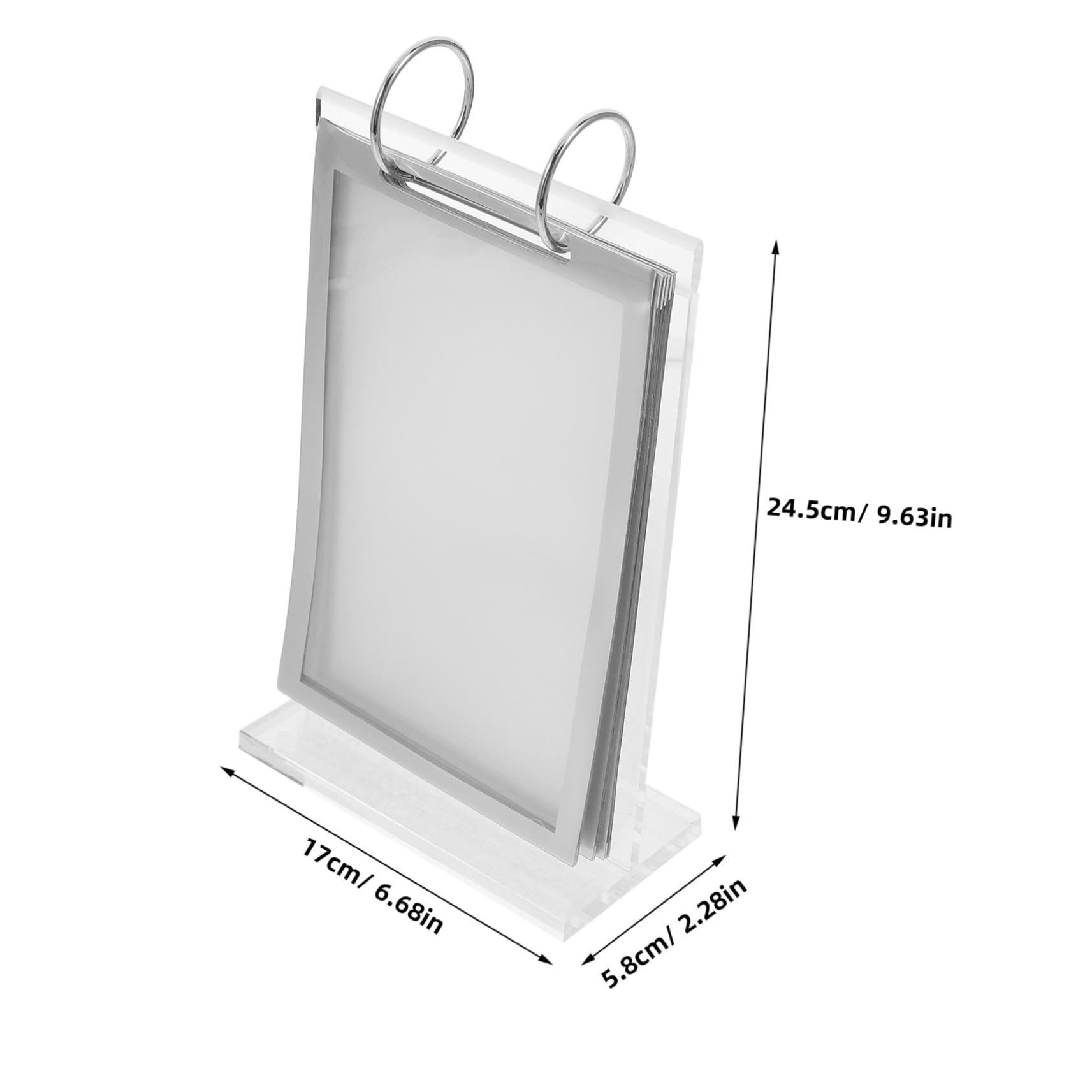 Soporte De Menú Transparente Con Base Para Exhibición De Restaurantes y Supermercados Diseño De Página Para Mostrar y Promociones Escritorio