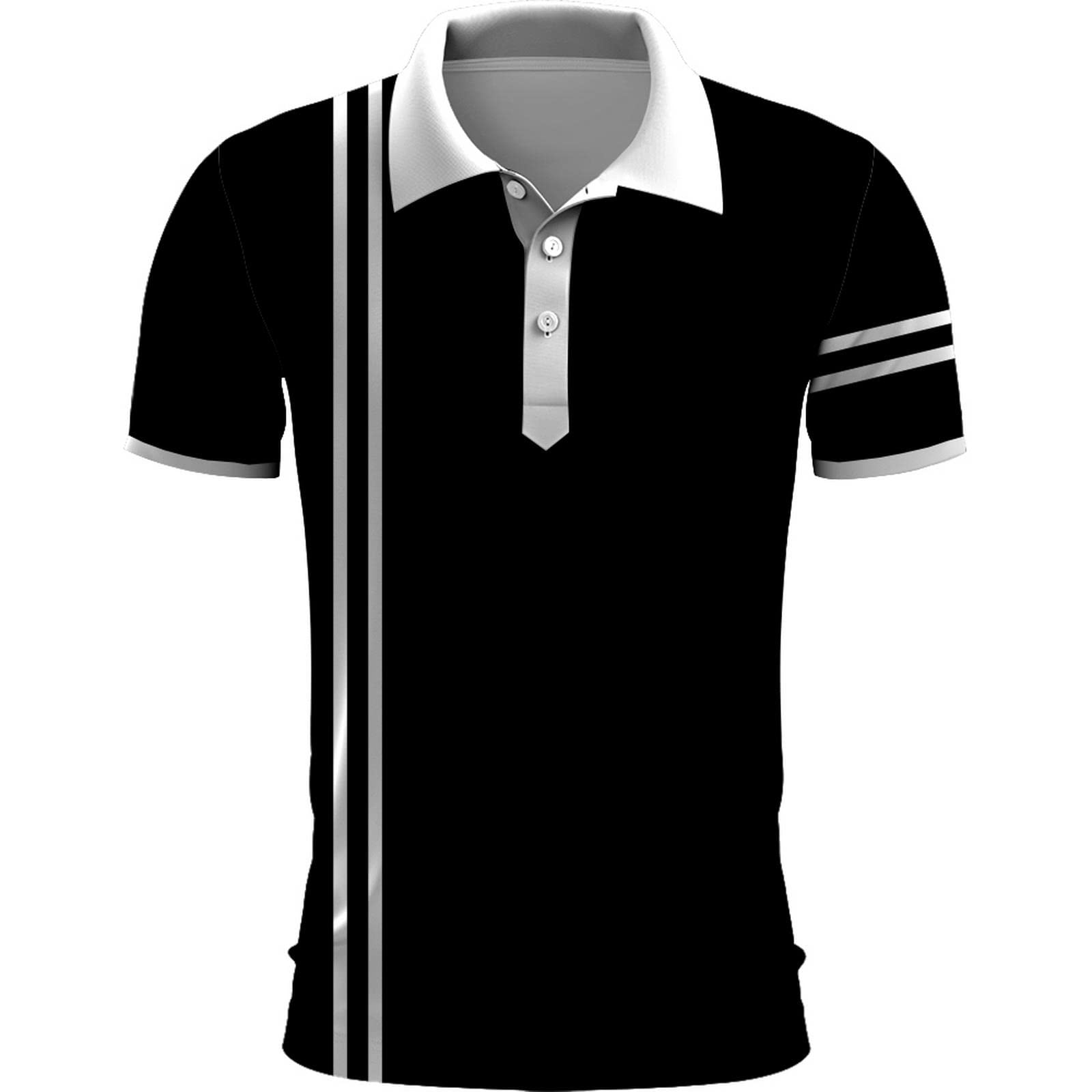 Camisa de manga corta para hombre de verano e informal, gris claro, L