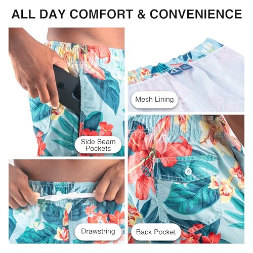 Image of Kanu Surf Men's Big Viper Extended Size Stripe Swim Trunk