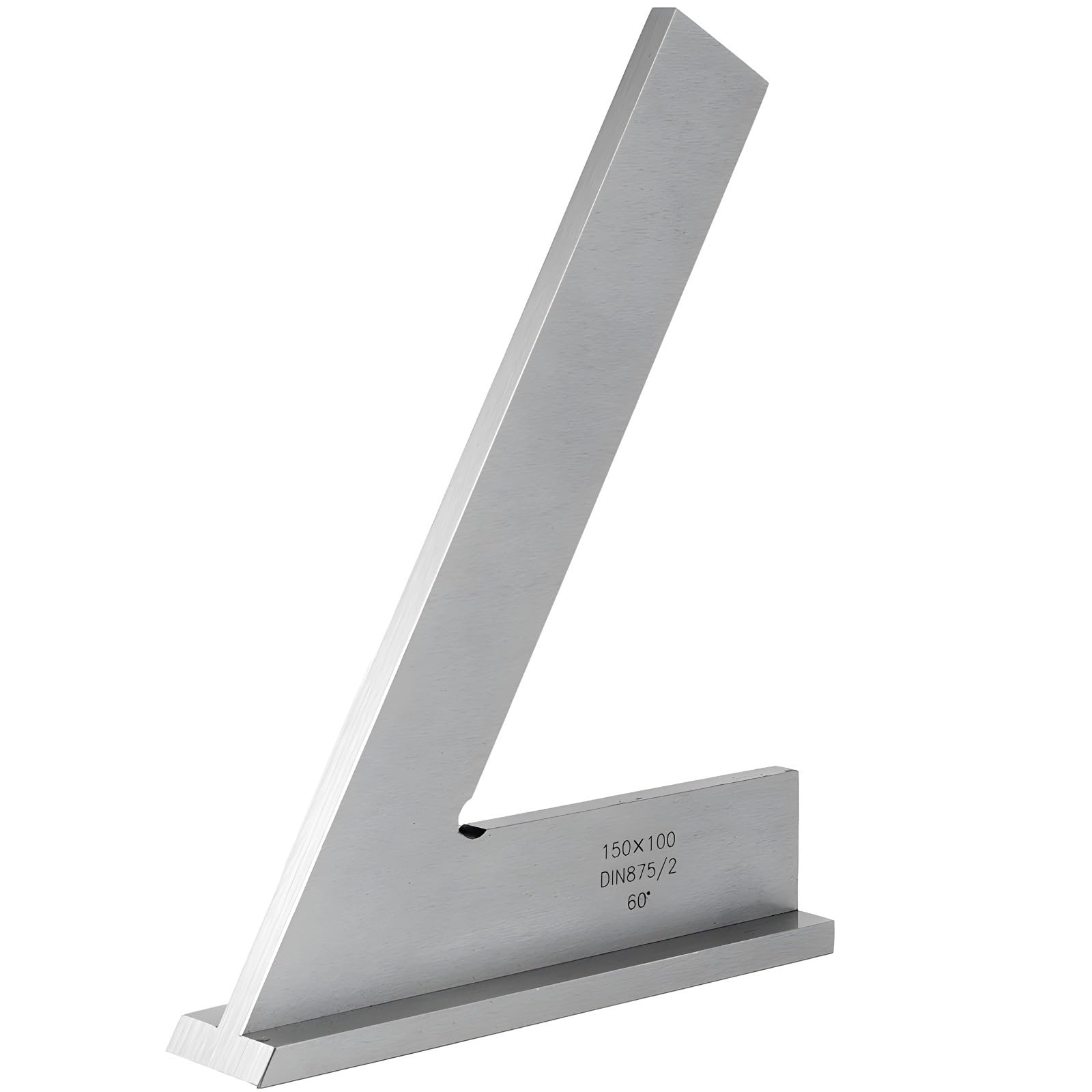 Professional 45° Angle Layout Ruler with Base for Precision Carpentry, Stainless Steel Gauge