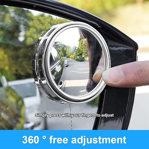 Image of 2 Pieces Car Blind Corner Mirror, Rearview Mirror, Waterproof Universal Dead Angle Mirrors, 360 Rearview Mirror, High Definition Side Mirror