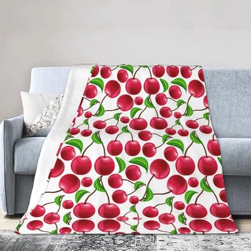 Couverture polaire cerise douce flanelle pour des instants de douceur - 2