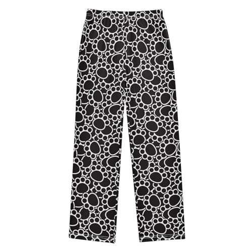 Dog Paw Bear Footprint Boys Pants for Kids Jogger Pants with Pockets S-XL