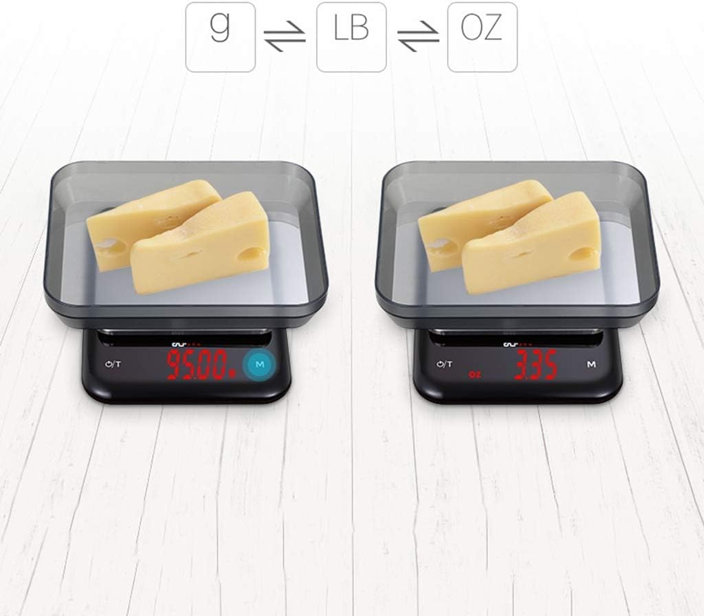 Waga kuchenna z ładowaniem USB Cyfrowa waga kuchenna Waga spożywcza Stal nierdzewna Waga elektroniczna Podświetlany wyświetlacz LED Funkcja tarowania (500 g / 0.01 g) (Color : 3000g/0.1g)