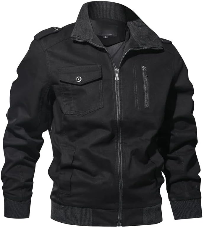 Xingfenly Military Autumn Winter Jacket Men Army Cotton Jackets Washed Outerwear Pilot Air Force Plus Size