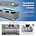 ALPHA CAMP Koffer Größe XXL Reisekoffer Leicht Hartschalenkoffer Polycarbonat 105L Luggage Suitcase mit Rollen TSA Schloss & Aluminium Rahmen Handgepäck 42x36x82cm Grau