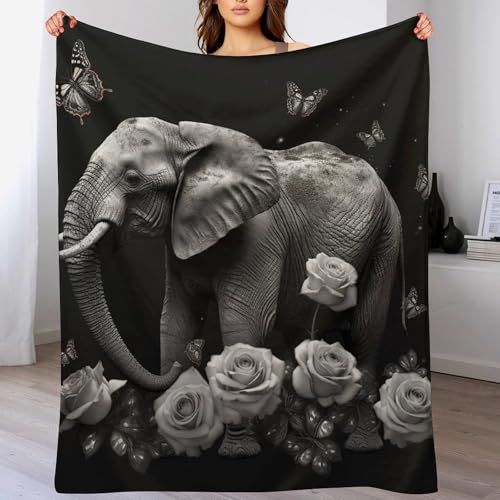 Couverture flanelle pour canapé : l'accessoire cocooning éléphant - 6