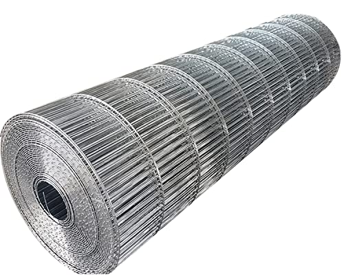 Wzmazingly Malla Electrosoldada Galvanizada Agujero De 15x100 mm Rollos De Valla Metálica Valla De Alambre De Gallinero Para Gallineros, Jaulas Para Pájaros Y Huertos(0.4x2m)