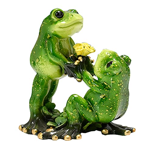 Figura de rana decorativa de resina para hogar y oficina miniatura 1