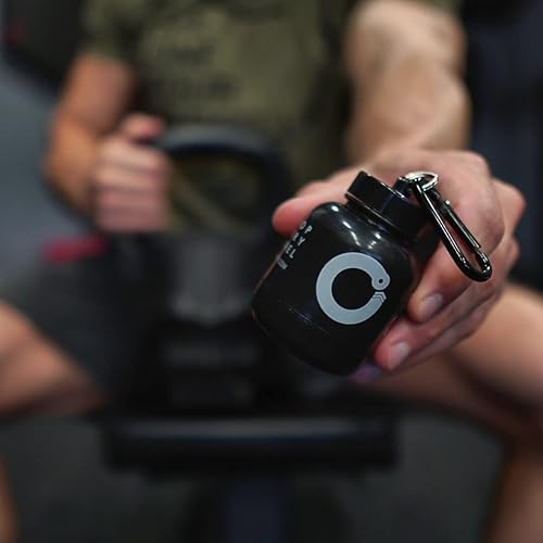Miniatura 4 de ONMYWHEY - Llavero portátil de embudo de proteínas y suplementos en polvo, paquete moderno de 3, Negro -