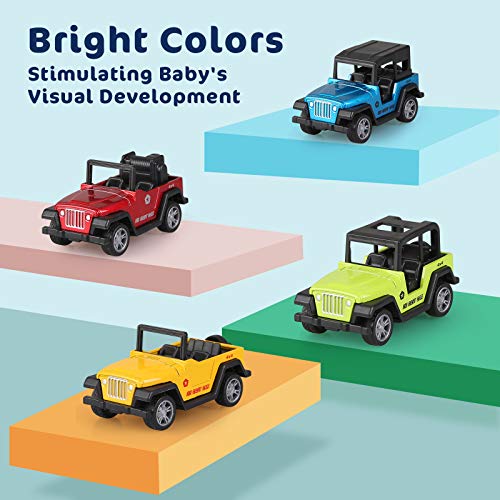 Kramow Cars Toys Pull Back Vehicles, Model Vehicles Toy Gifts For Baby Toddler Boys Girls, 4 Pieces Gift Pack #TOP1