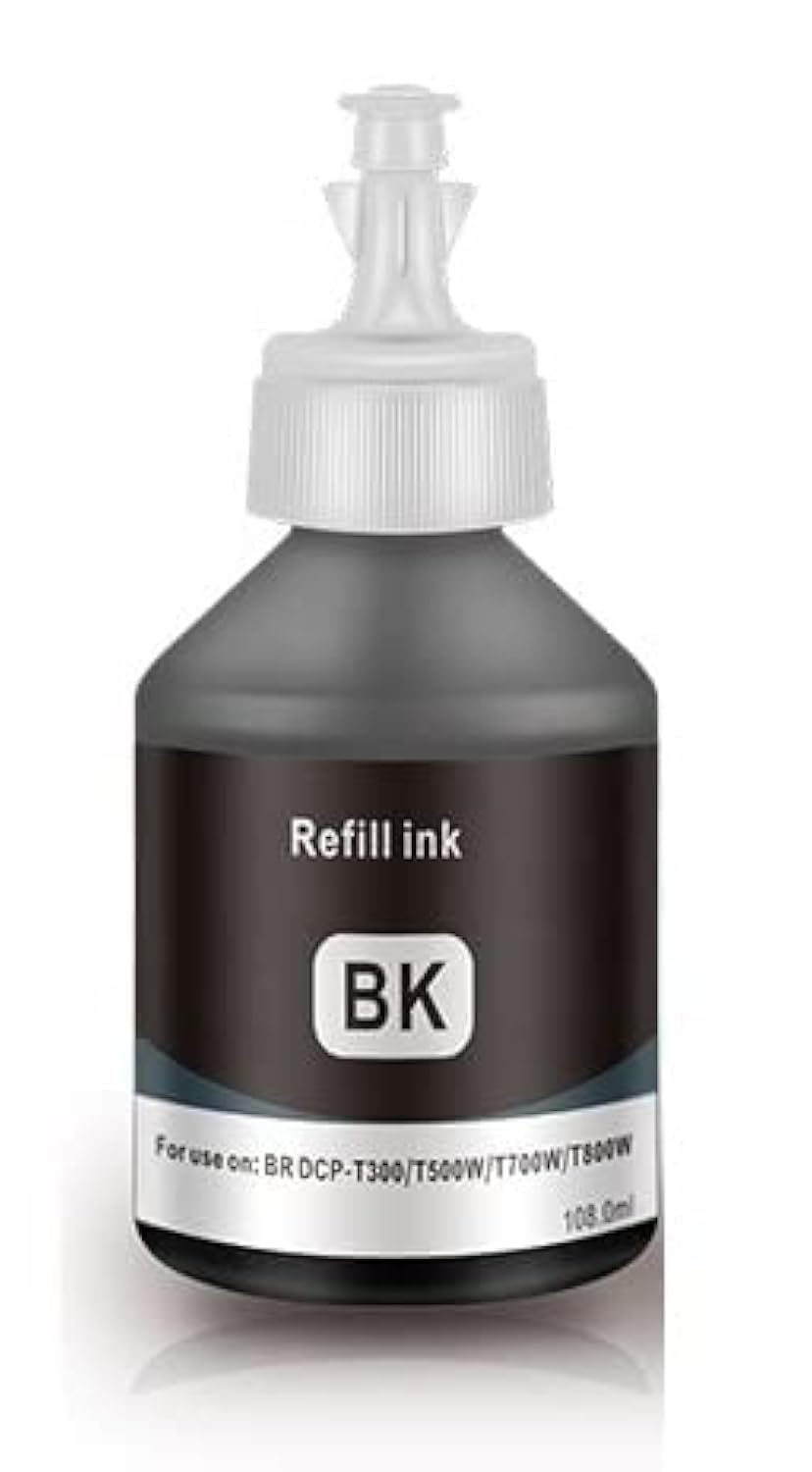 Dr cartridge point Refill dye Ink for Brother T Series BT6000BK BTD60BK BT-D60BK Compatible DCP T520W, T300, T310, T420W, T500W, T220, T700W,T820DW,T910W, T4000DW (Black) (100ML)