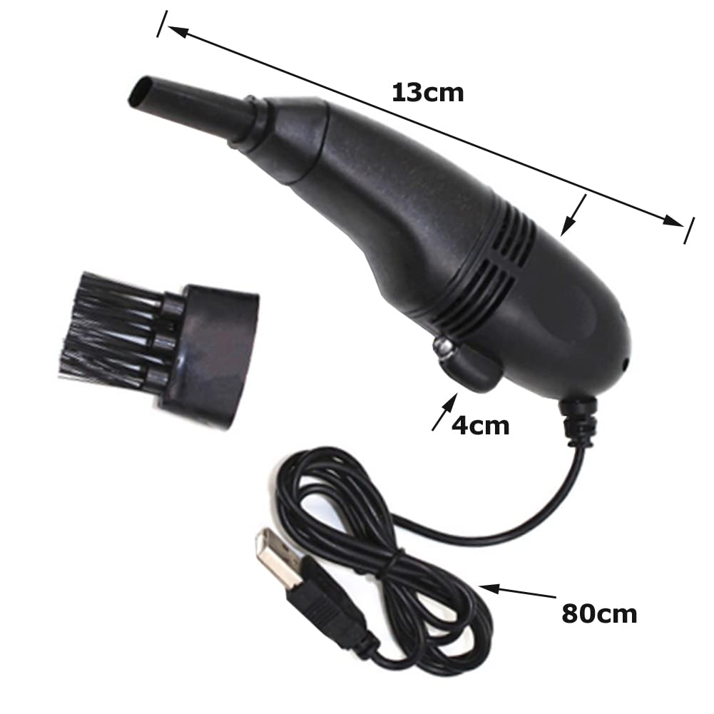 B86C Mini USB Staubsauger – Tastatursauger für Laptop & PC, Handstaubsauger mit Integrierter LED-Leuchte, Ideal für Innenraum-Reinigung, Nicht für Starke Saugkraft geeignet