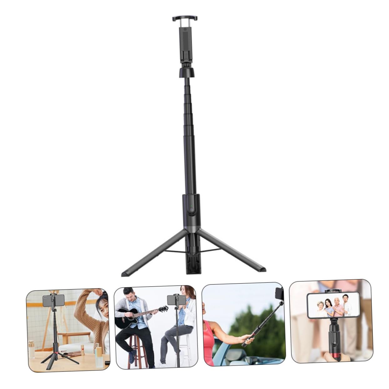 Treppiede Selfie Estensibile Con Telecomando Detachabile Supporto Rotante Per Smartphone Design Telescopico Da Comodo Per Foto e Video Diverse Angolazioni