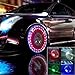 Car Tire Wheel Lights, 4pcs Solar Car Wheel Tire Air Valve Cap Light with Motion Sensors Colorful LED Tire Light Gas Nozzle Cap Motion Sensors for Car Bicycle Motorcycles