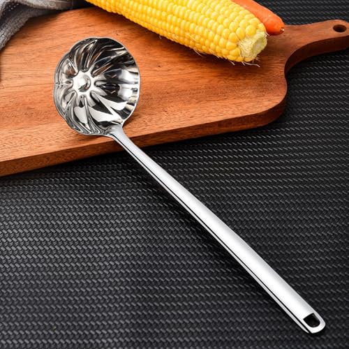 Cuchara de sopa resistente al calor con mango ergonómico para ollas calientes 5