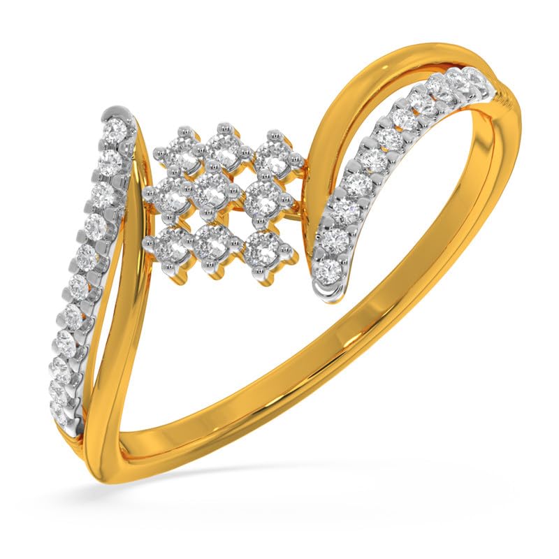 kisna 14k / 18k Real Gold & Diamond Ring | Diwali, Rakhi Rakshabandhan Gift for Sister/Bhabhi/Women | With Certificate of Authenticity & BIS-Hallmarked Gold Jewellery | Ninth Glory Ring-picture-53