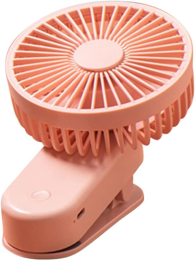 Clip on Fan Mini USB Fan 1200mAh Portable Rechargeable Desktop Bedside Baby Stroller Fan - Pink. : Baby