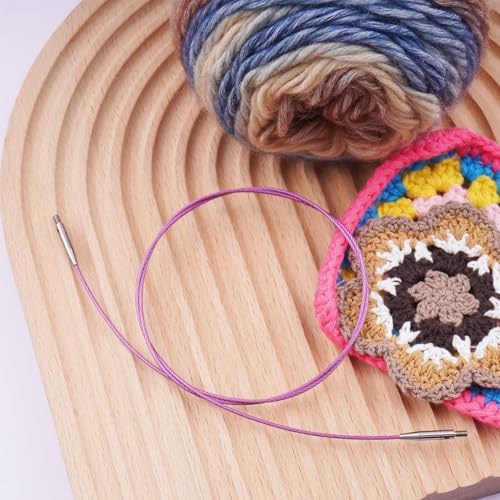 Image of Weabetfu Options Interchangeable Circular Knitting Needle Cable,Swivel 360 Inter.Cable for Circular Needle - 12inch(30cm)