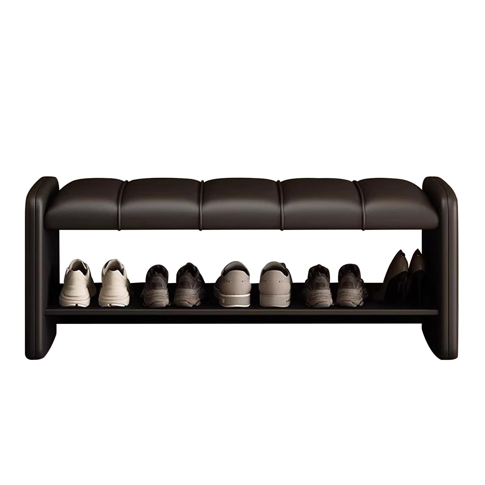 FCXWEVR Modern PU Leather Upholstered Shoe Bench with Seating for Entryway & End of Bed - Slish Shoe Sto Solut for nizat & Comfort