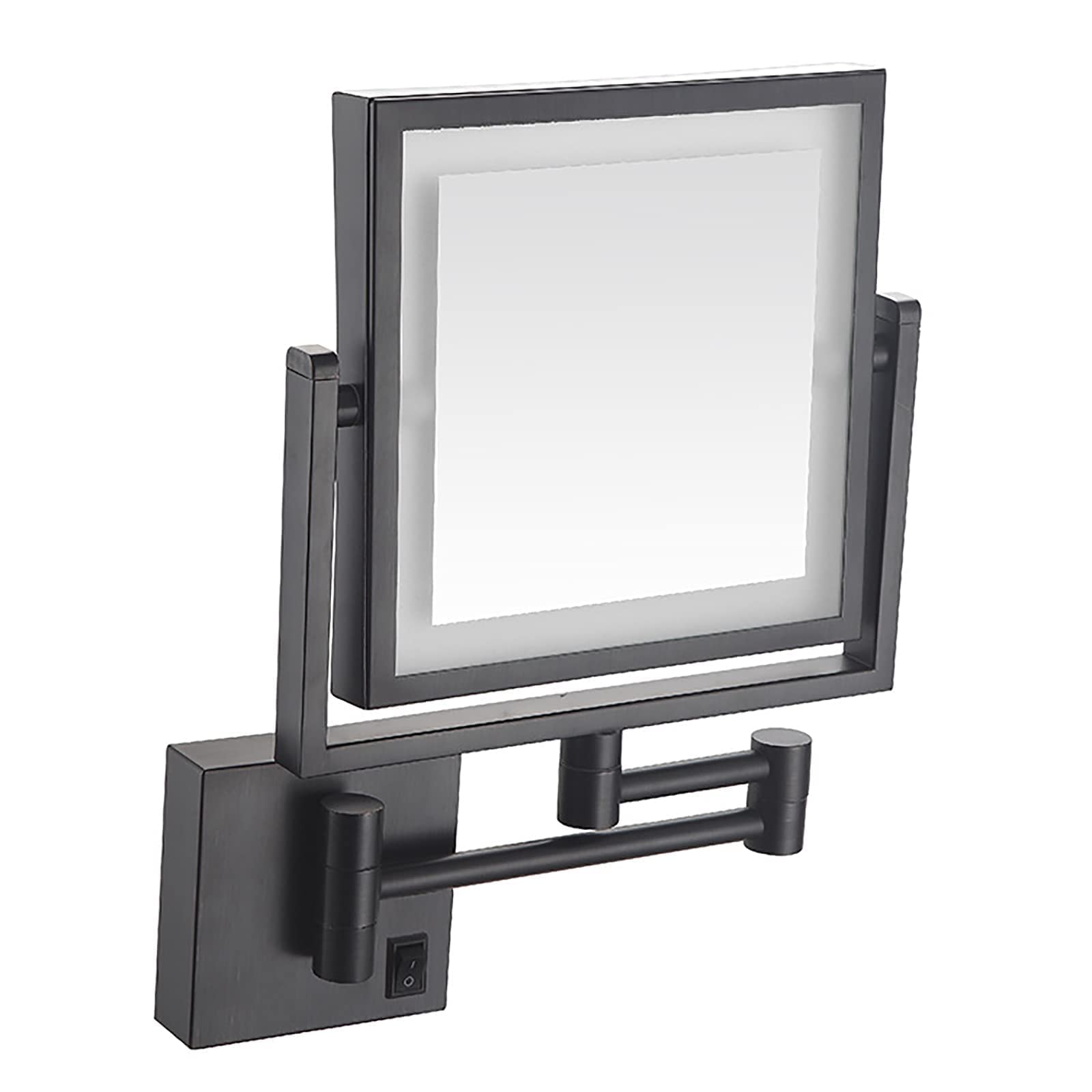 Miroir rectangulaire LED 8 pouces extensible et grossissant 3X pour salle de bain